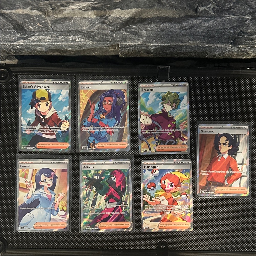 Pokemon‎ Full Art Trainer lot of 7  Holo Cards from Random Sets M/NM